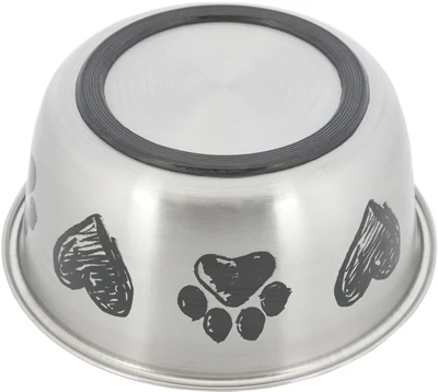 Trixie Voerbak Hond Print Schets Hart Pootje Gepoedercoat - Afbeelding 3