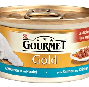 Gourmet Gold Fijne Hapjes Zalm / Kip 85 GR (24 stuks)