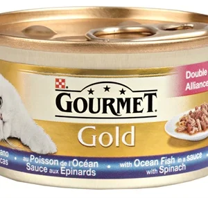 Gourmet Gold Luxe Mix Zeevis In Saus Met Spinazie 85 GR (24 stuks)